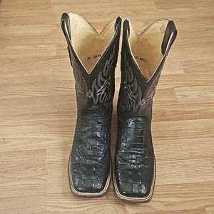 Alfa Caiman Neck Black Cowboys Boots . Size 11 Men. Only worn twice like New.